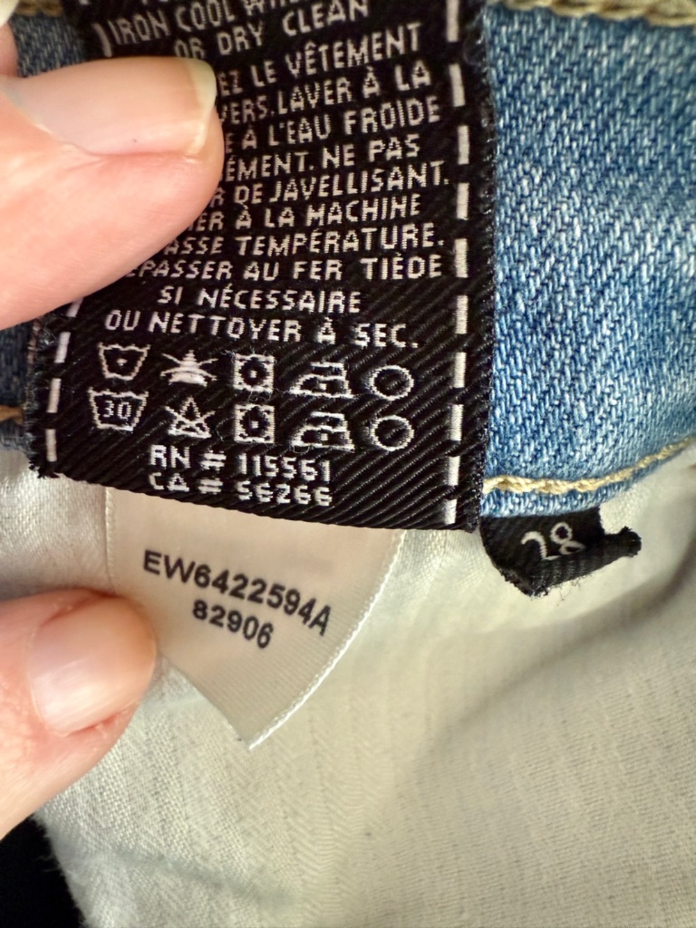 7 for All Mankind stretch denim skinny cropped ankle jeans women’s 28 - Picture 10 of 10